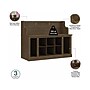 Bush Furniture Woodland Entryway Storage Set with Hall Trees and Shoe Bench with Drawers, Ash Brown (WDL012ABR)~#|#~sp117593084_sc7