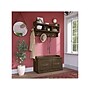 Bush Furniture Woodland 40W Shoe Storage Bench with Doors and Wall Mounted Coat Rack, Ash Brown (WDL003ABR)~#|#~sp117593099_sc7