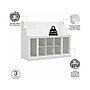 Bush Furniture Woodland Entryway Storage Set with Hall Trees and Shoe Bench with Drawers, White Ash (WDL012WAS)~#|#~sp117593111_sc7