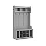 Bush Furniture Woodland 40W Hall Tree and Shoe Storage Bench with Shelves, Cape Cod Gray (WDL002CG)~#|#~sp117593116_sc7