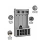 Bush Furniture Woodland 40W Hall Tree and Shoe Storage Bench with Shelves, Cape Cod Gray (WDL002CG)~#|#~sp117593118_sc7