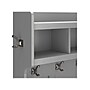 Bush Furniture Woodland 40W Hall Tree and Shoe Storage Bench with Shelves, Cape Cod Gray (WDL002CG)~#|#~sp117593122_sc7