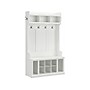 Bush Furniture Woodland 40W Hall Tree and Shoe Storage Bench with Shelves, White Ash (WDL002WAS)~#|#~sp117593533_sc7