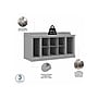 Bush Furniture Woodland 40W Shoe Storage Bench with Shelves and Wall Mounted Coat Rack, Cape Cod Gray (WDL004CG)~#|#~sp117593553_sc7