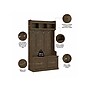 Bush Furniture Woodland 40W Hall Tree and Shoe Storage Bench with Doors, Ash Brown (WDL001ABR)~#|#~sp117593560_sc7