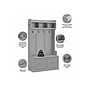 Bush Furniture Woodland 40W Hall Tree and Shoe Storage Bench with Doors, Cape Cod Gray (WDL001CG)~#|#~sp117593568_sc7