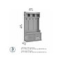 Bush Furniture Woodland 40W Hall Tree and Shoe Storage Bench with Doors, Cape Cod Gray (WDL001CG)~#|#~sp117593570_sc7