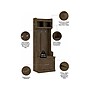 Bush Furniture Woodland Full Entryway Storage Set with Coat Rack and Shoe Bench with Drawers, Ash Brown (WDL014ABR)~#|#~sp117593576_sc7