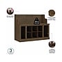 Bush Furniture Woodland Full Entryway Storage Set with Coat Rack and Shoe Bench with Drawers, Ash Brown (WDL014ABR)~#|#~sp117593580_sc7