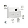 Bush Furniture Woodland 40W Entryway Bench with Doors and Wall Mounted Coat Rack, White Ash (WDL009WAS)~#|#~sp117593586_sc7
