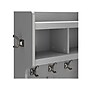 Bush Furniture Woodland 24W Hall Tree and Small Shoe Bench with Shelves, Cape Cod Gray (WDL008CG)~#|#~sp117593608_sc7
