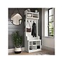Bush Furniture Woodland 24W Hall Tree and Small Shoe Bench with Shelves, White Ash (WDL008WAS)~#|#~sp117593611_sc7