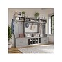 Bush Furniture Woodland Full Entryway Storage Set with Coat Rack and Shoe Bench with Drawers, Cape Cod Gray (WDL014CG)~#|#~sp117594037_sc7