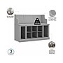 Bush Furniture Woodland Full Entryway Storage Set with Coat Rack and Shoe Bench with Drawers, Cape Cod Gray (WDL014CG)~#|#~sp117594041_sc7