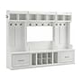 Bush Furniture Woodland Full Entryway Storage Set with Coat Rack and Shoe Bench with Drawers, White Ash (WDL014WAS)~#|#~sp117594053_sc7