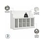 Bush Furniture Woodland Full Entryway Storage Set with Coat Rack and Shoe Bench with Drawers, White Ash (WDL014WAS)~#|#~sp117594232_sc7