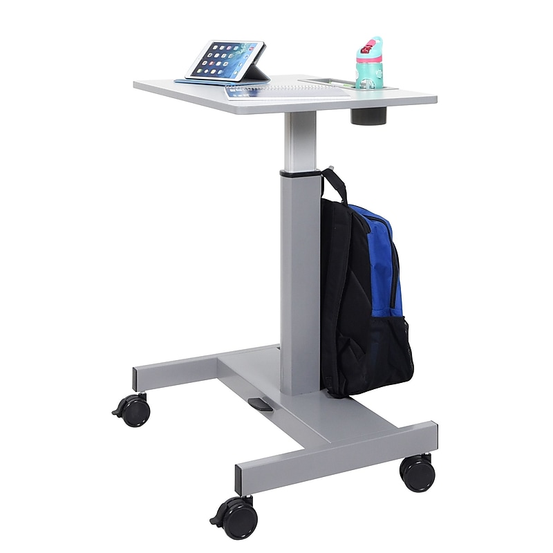 Luxor Adjustable Gray Steel Student Desk 29"-43.5"H (STUDENT-P) image 1
