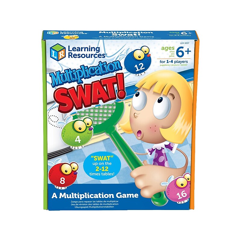 Learning Resources Multiplication Swat, 10" x 7.8" x 1.8", Assorted Colors (LER3057) image 1