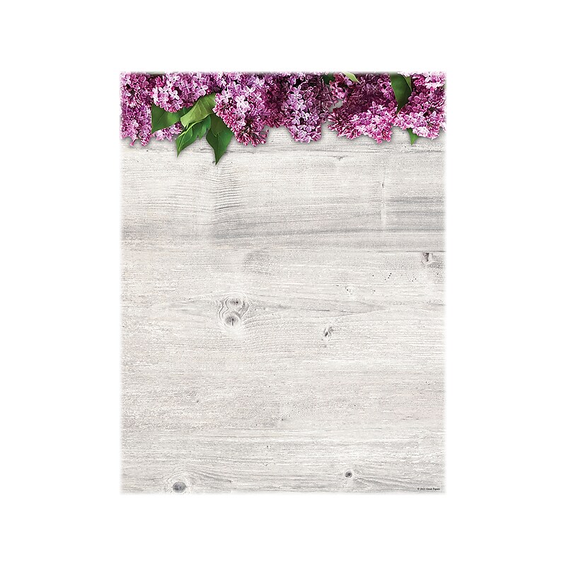 Great Papers! Lovely Lilac Everyday Letterhead, Gray, 80/Pack (2020146) image 1