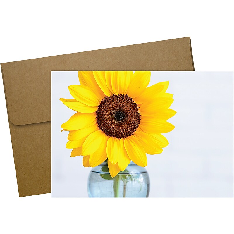Great Papers! Brighter Days Smooth Personal Notecard, White/Yellow, 50/Pack (2020151) image 1