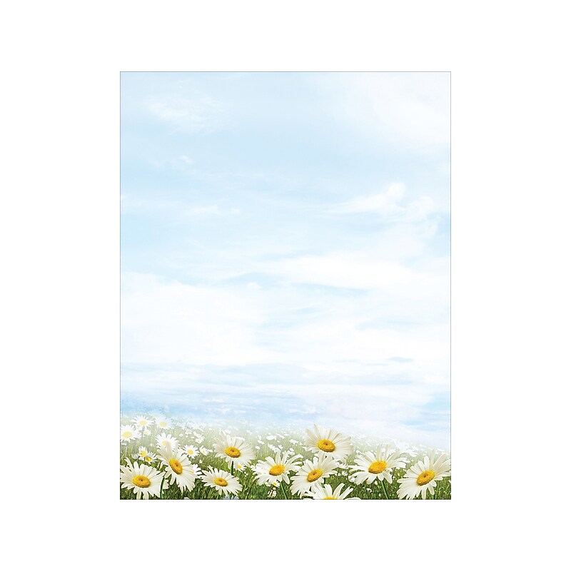 Great Papers! Daisy Day Everyday Letterhead, Multicolor, 80/Pack (2020145) image 1