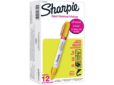 Sharpie Oil-Based Paint Marker Pen – Medium Tip Aqua/Turquoise, 6-Pack