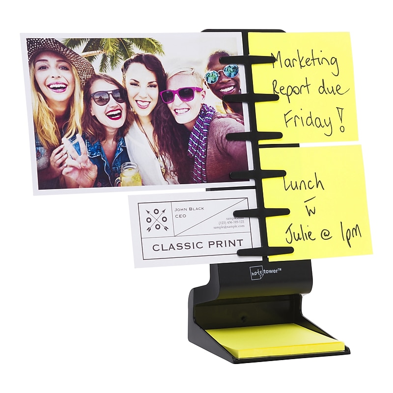 Note Tower Mini Plastic Note Holder, Black (NTR350-1) image 1