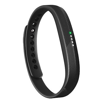 Zodaca For Fitbit Flex 2 - Small S Size TPU Rubber Wristband Replacement Wrist Band Strap with Clasp - Black