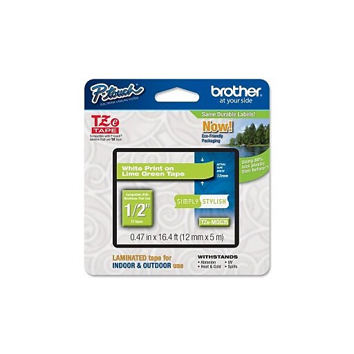 Brother P-touch TZe-MQG35 Laminated Label Maker Tape, 1/2