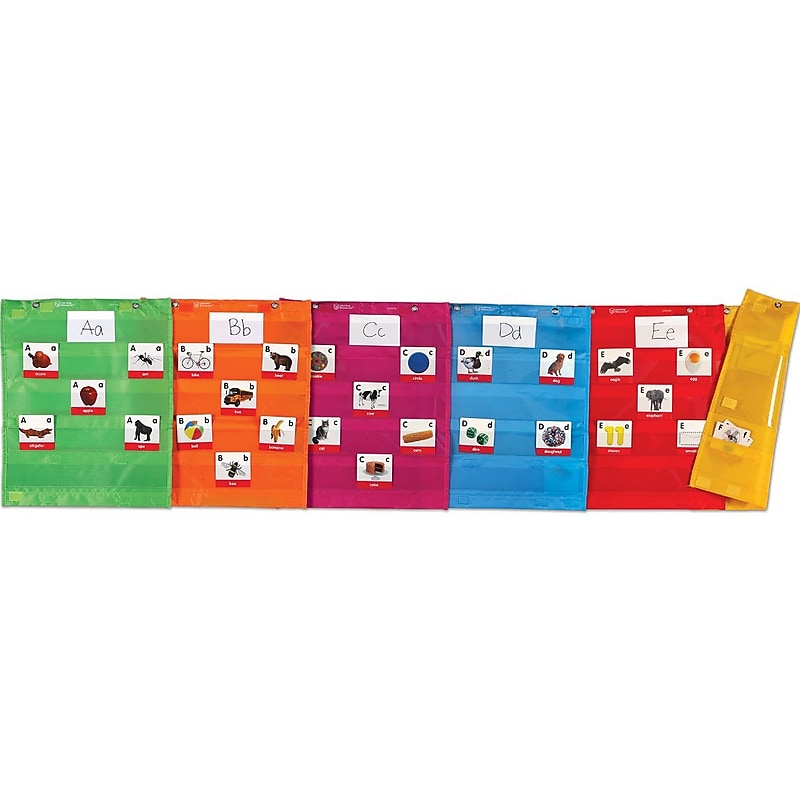 Learning Resources Magnetic Pocket Chart Squares, Assorted Colors, 6/Pack (LER2386) image 1
