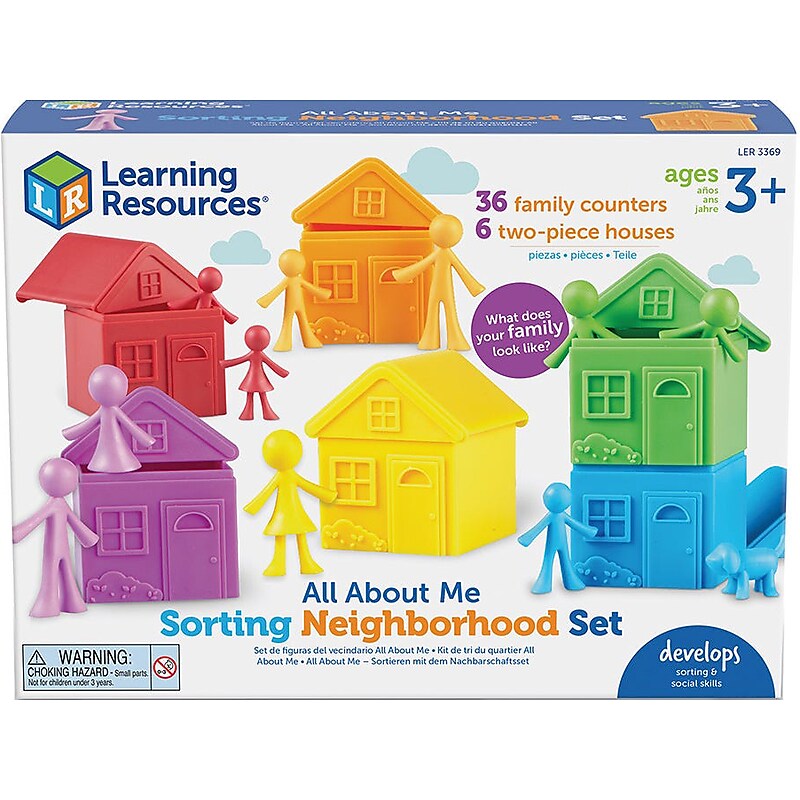 Learning Resources All About Me Sorting Neighborhood Set, Assorted Colors (LER3369) image 1