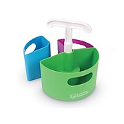 Learning Resources Create-a-Space 3-Compartment Plastic Storage, Green/Blue/Purple/White (LER3810)