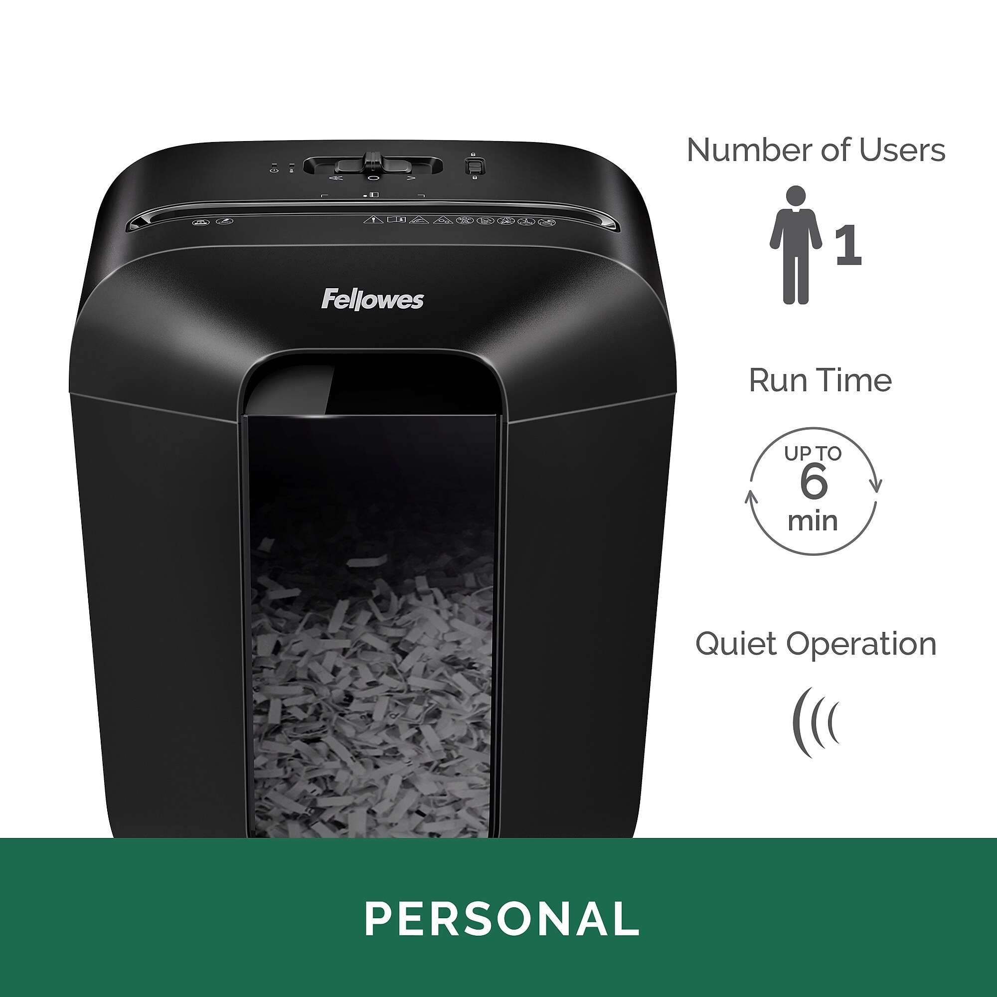 Fellowes Powershred LX45 8-Sheet Cross Cut Personal Paper Shredder (FEL4400201) Sansujyuku sansujyuku.com