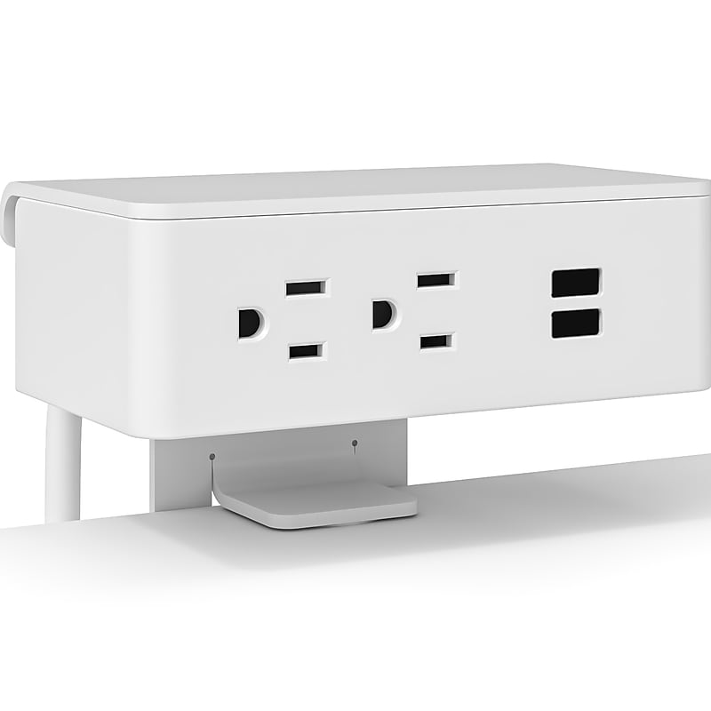 Safco Resi 2 Outlet Power Strip, White (RESUPU) image 1