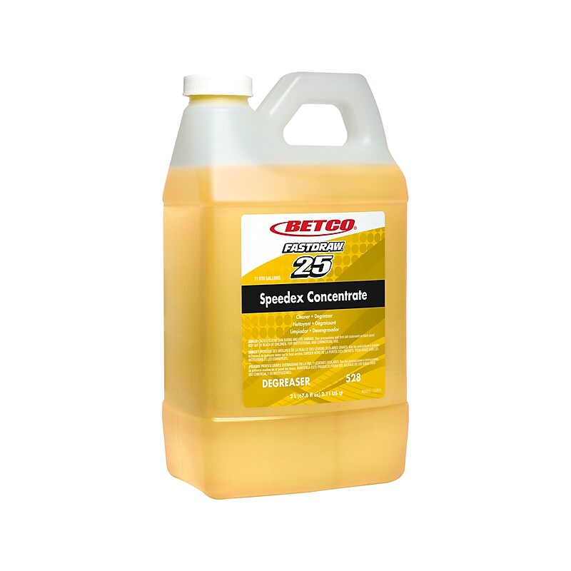Betco Speedex FastDraw 25 Concentrate Heavy-Duty Degreaser, Lemon Scent, 67.6 Oz., 4/Carton (5284700) image 1