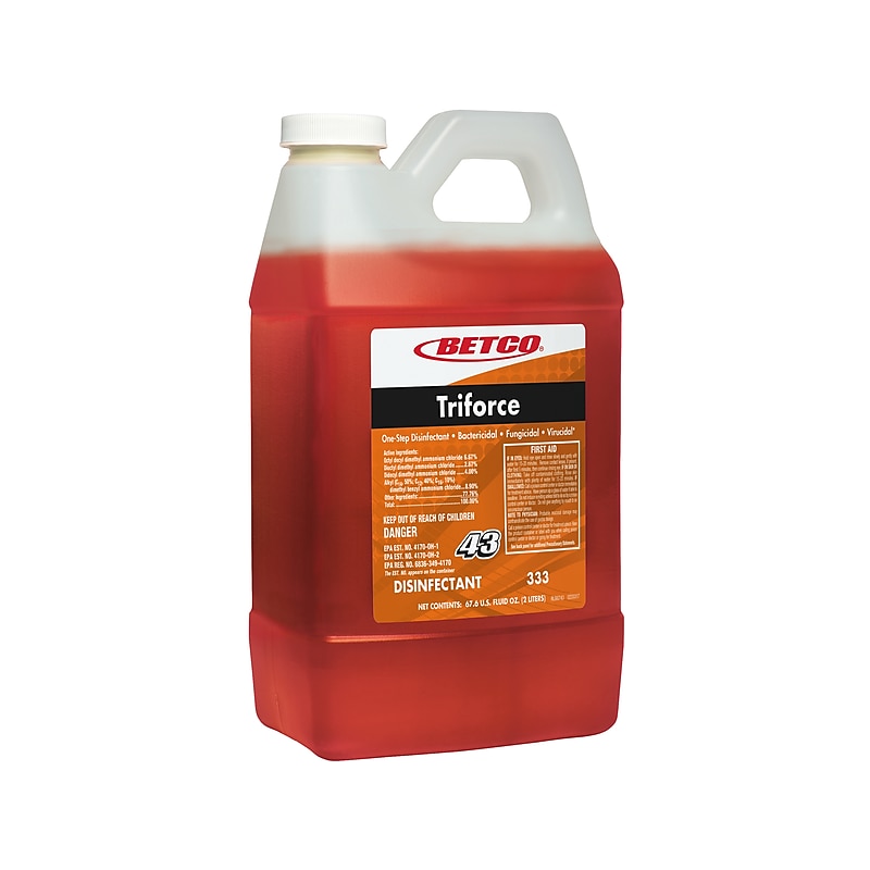 Betco Triforce Disinfectant, Fresh Scent, 67.6 Oz., 4/Carton (3334700) image 1
