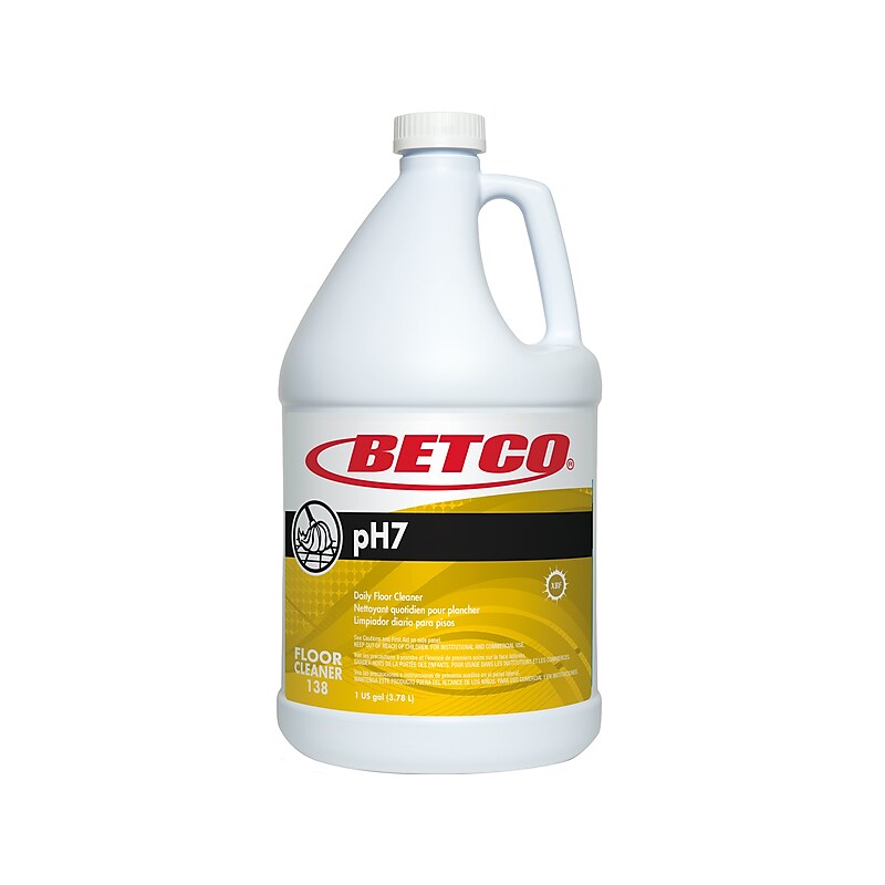 Betco pH7 Floor Cleaner, Lemon Scent, 1 Gal. (1380400) image 1