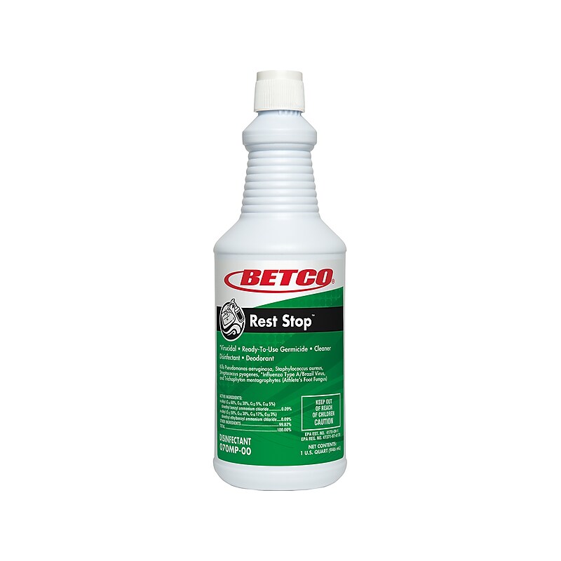 Betco Rest Stop Restroom Disinfectant, Floral Fresh Scent, 32 Oz. (701200) image 1