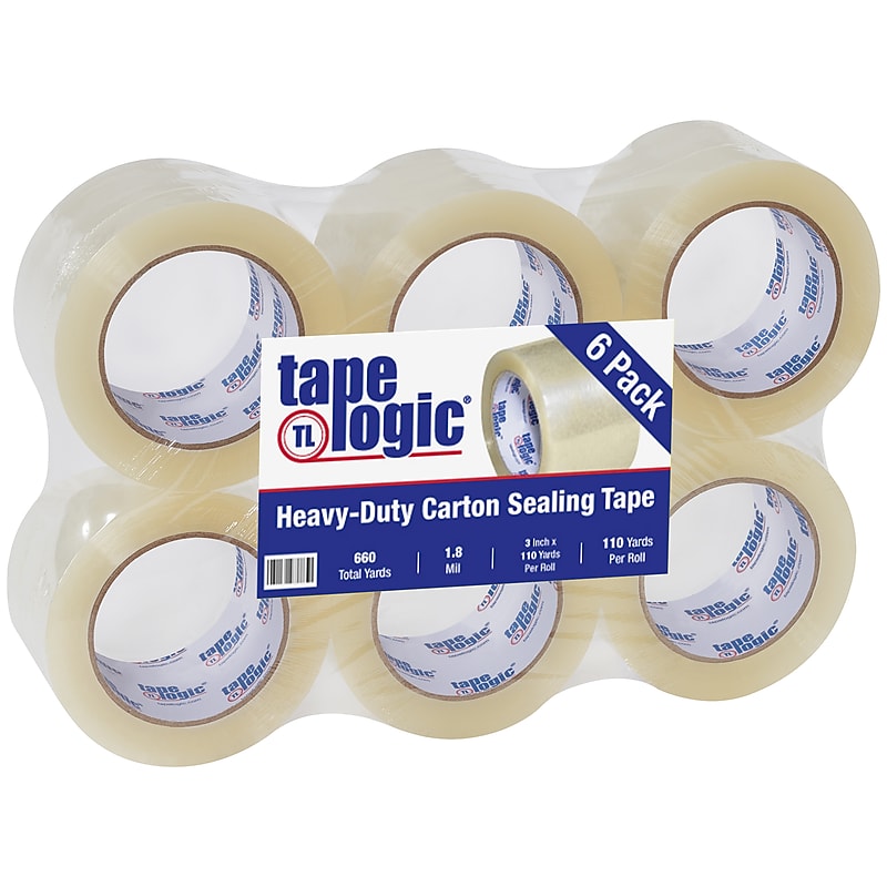 Tape Logic #170 Industrial Packing Tape, 3" x 110 yds., Clear, 6/Carton (T9051706PK) image 1