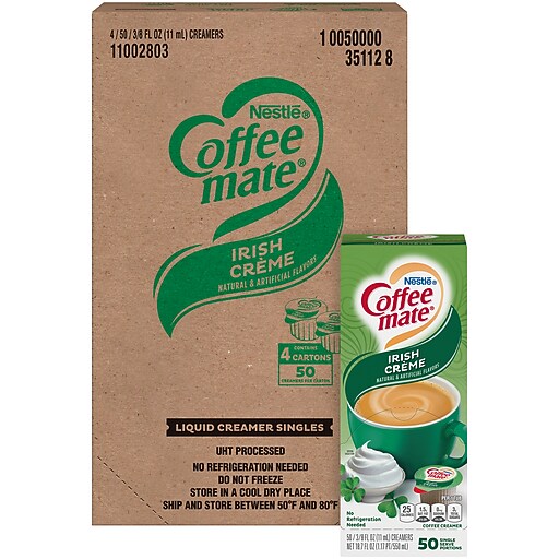 Coffee mate Irish Crème Liquid Creamer, 0.38 oz., 200/Carton