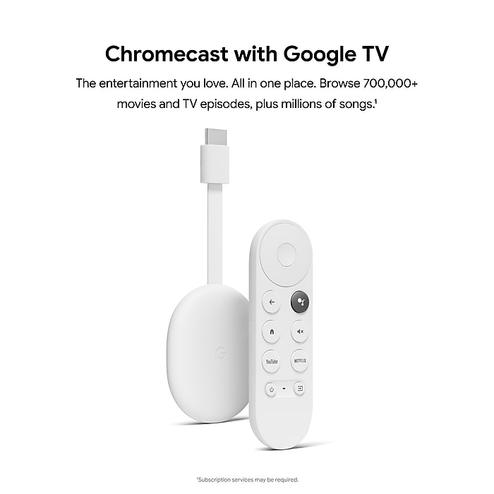 Google Chromecast with Google TV Streaming Media Player Google Chromecast with Google TV Streaming Media Player