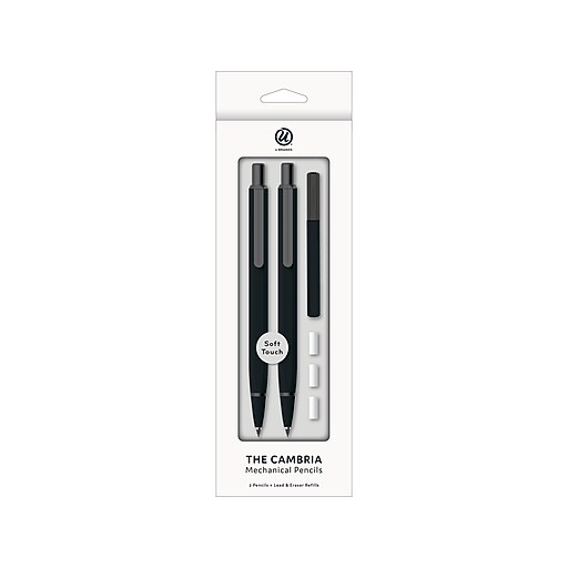 U Brands The Cambria Mechanical Pencil, 0.7mm, 2 Medium Lead, 2/Pack