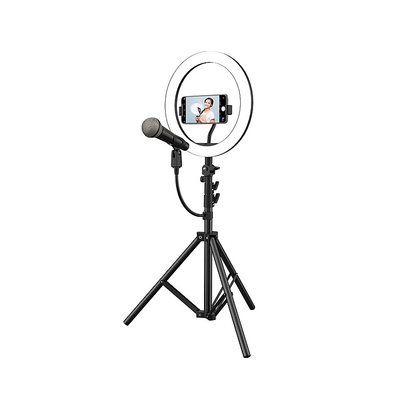 Tzumi On Air Halo Light Pro Tripod, Universal, Black (8073ST) image 1