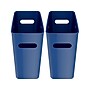 iTouchless SlimGiant Polypropylene Trash Can with no Lid, Reactive Blue, 4.2 gal., 6/Pack (SG104Ux6)~#|#~sp118239457_sc7