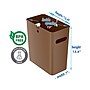 iTouchless SlimGiant Polypropylene Trash Can with no Lid, Toffee Brown, 4.2 gal., 6/Pack (SG105Nx6)~#|#~sp118239470_sc7