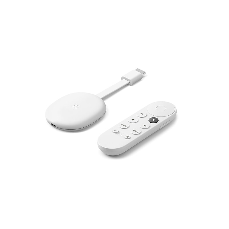 Google Chromecast with Google TV Streaming Media Player, White (GA01919-US) image 1