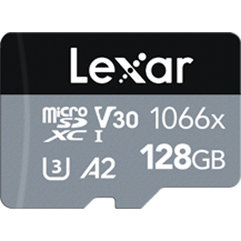 Lexar Professional SILVER 128GB microSDXC Memory Card with Adapter, Class 10, UHS-I (LMS1066128G-BAU) image 1