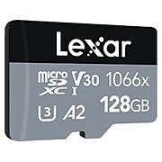 Lexar Professional Silver LMS1066128G-BNANU 128GB Flash Memory, microSDXC