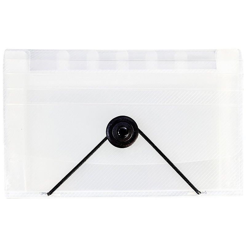JAM Paper 13 Pocket Plastic Expanding File, Accordion Folders, Coupon Size, 4 1/4 x 6 3/4, Clear, Sold Individually (340133473) image 1