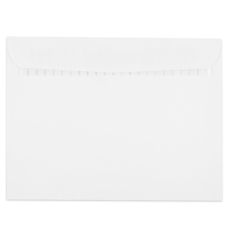 JAM Paper Peel & Seal Booklet Envelope, 9 1/2" x 12 1/2", White, 50/Pack (356828786I) image 1